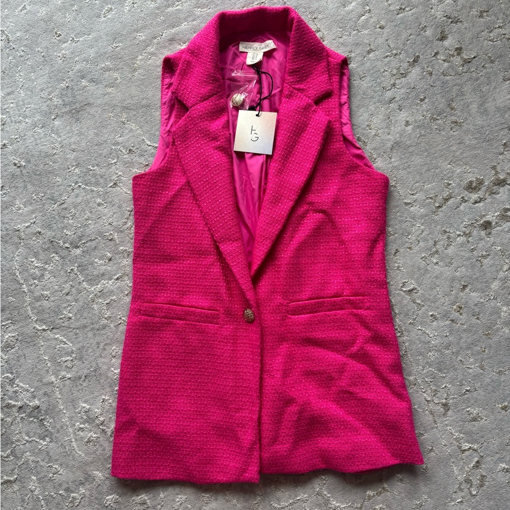 Happily Grey Short Sleeve Blazer